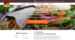 Desktop Screenshot of pizza-la-romantica.de
