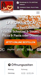 Mobile Screenshot of pizza-la-romantica.de